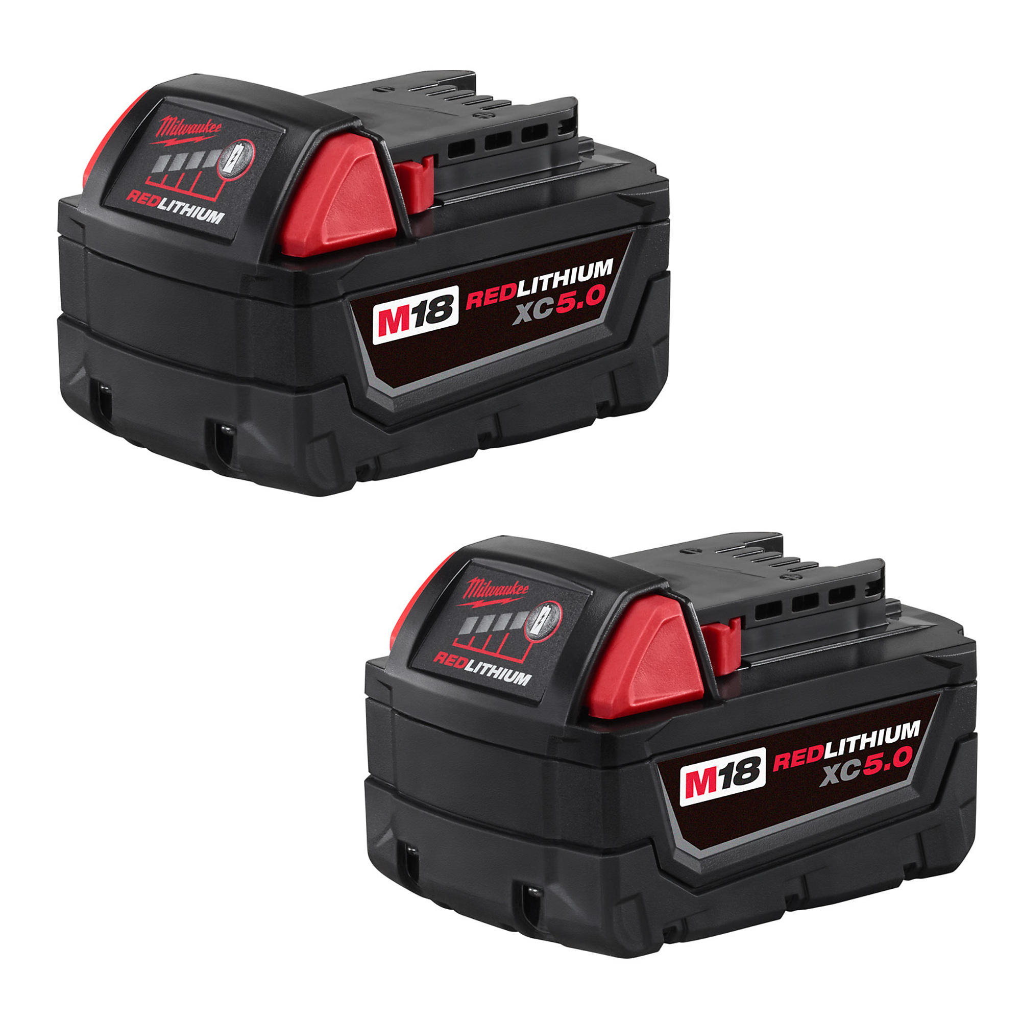 Milwaukee M18 REDLITHIUM XC5.0 Extended Capacity Li-Ion Battery, 2-Pk., Model# 48-11-1852